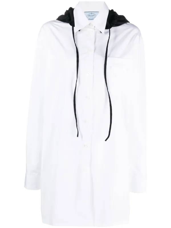Prada Hooded Shirt Dress - Farfetch