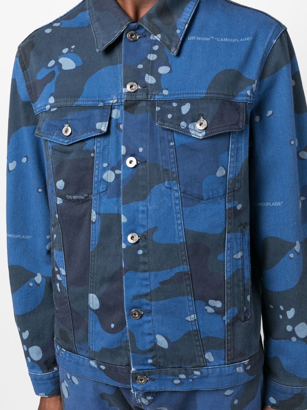 Off-White camouflage-print denim jacket Men