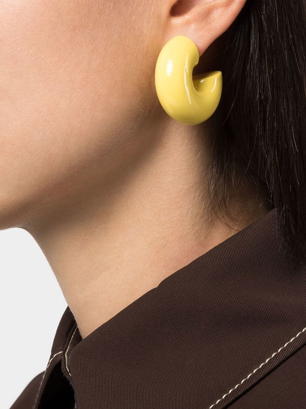 Shop Uncommon Matters Beam Chunky Hoop Earrings In Yellow