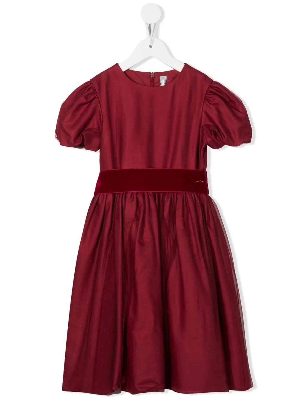 

Il Gufo velvet ribbon-detail dress - Red