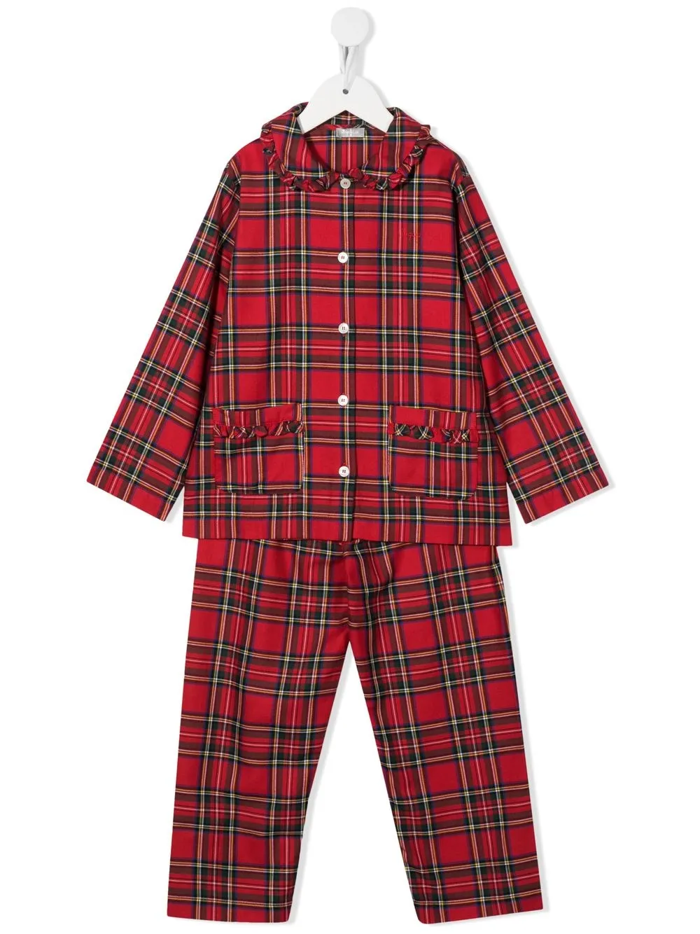 

Il Gufo pijama con estampado de cuadros tartán - Rojo