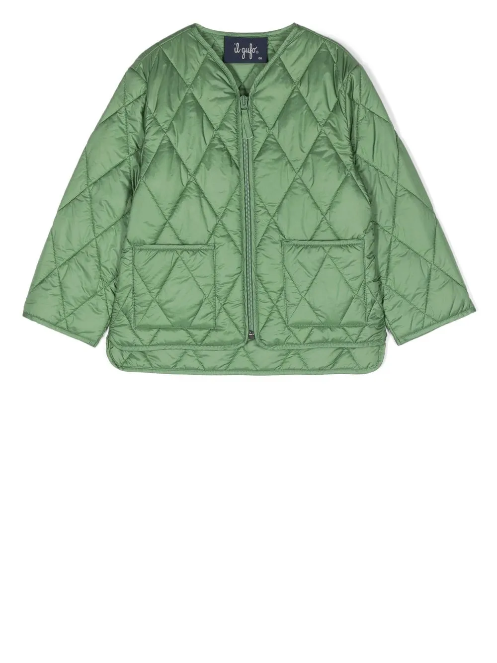 

Il Gufo diamond-quilted zipped jacket - Green