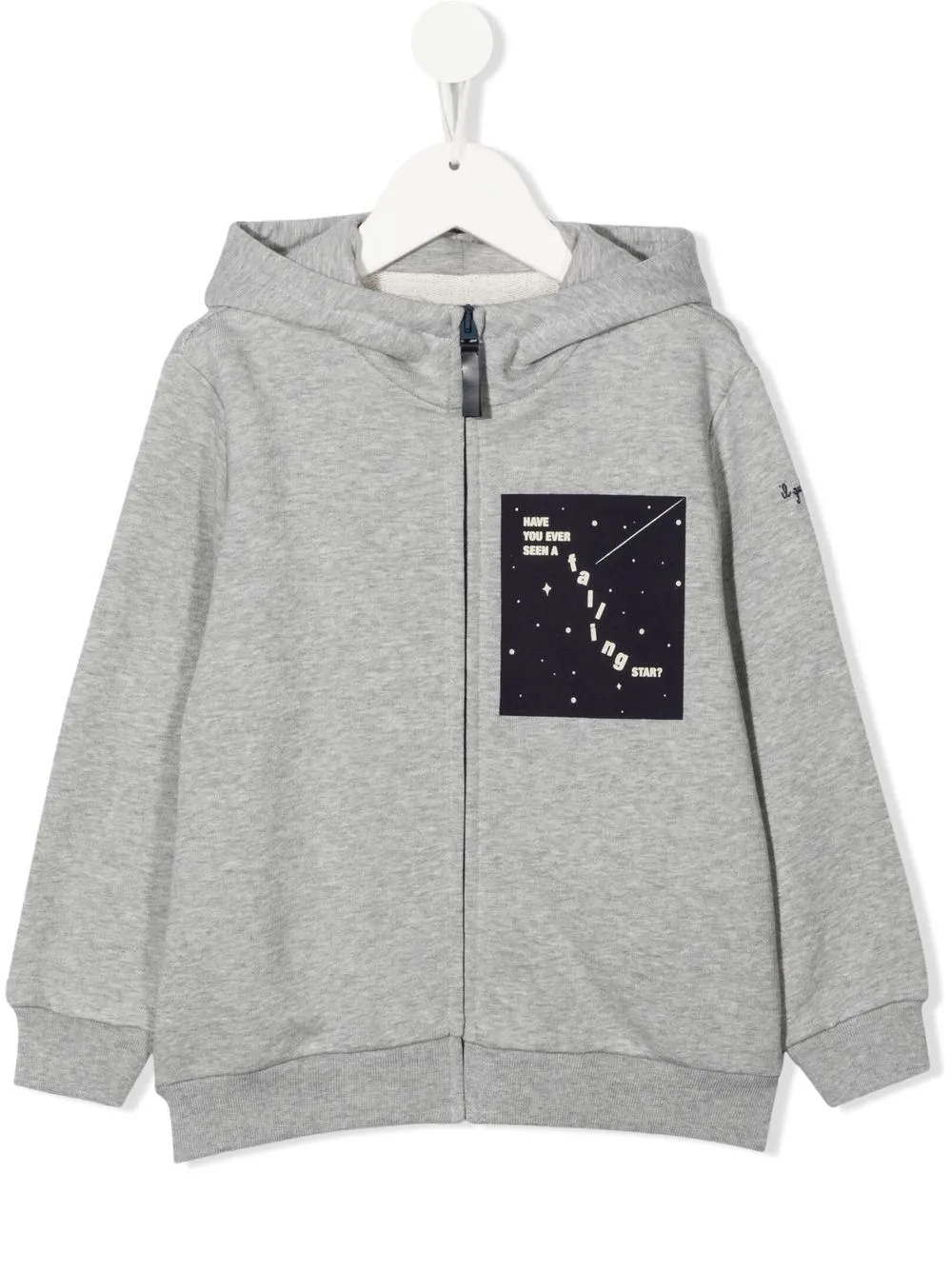 

Il Gufo hoodie con cierre y estampado gráfico - Gris