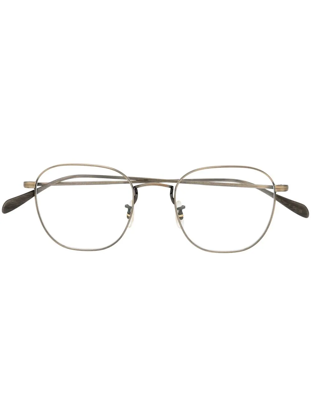 

Oliver Peoples lentes con armazón cuadrada y logo grabado - Dorado