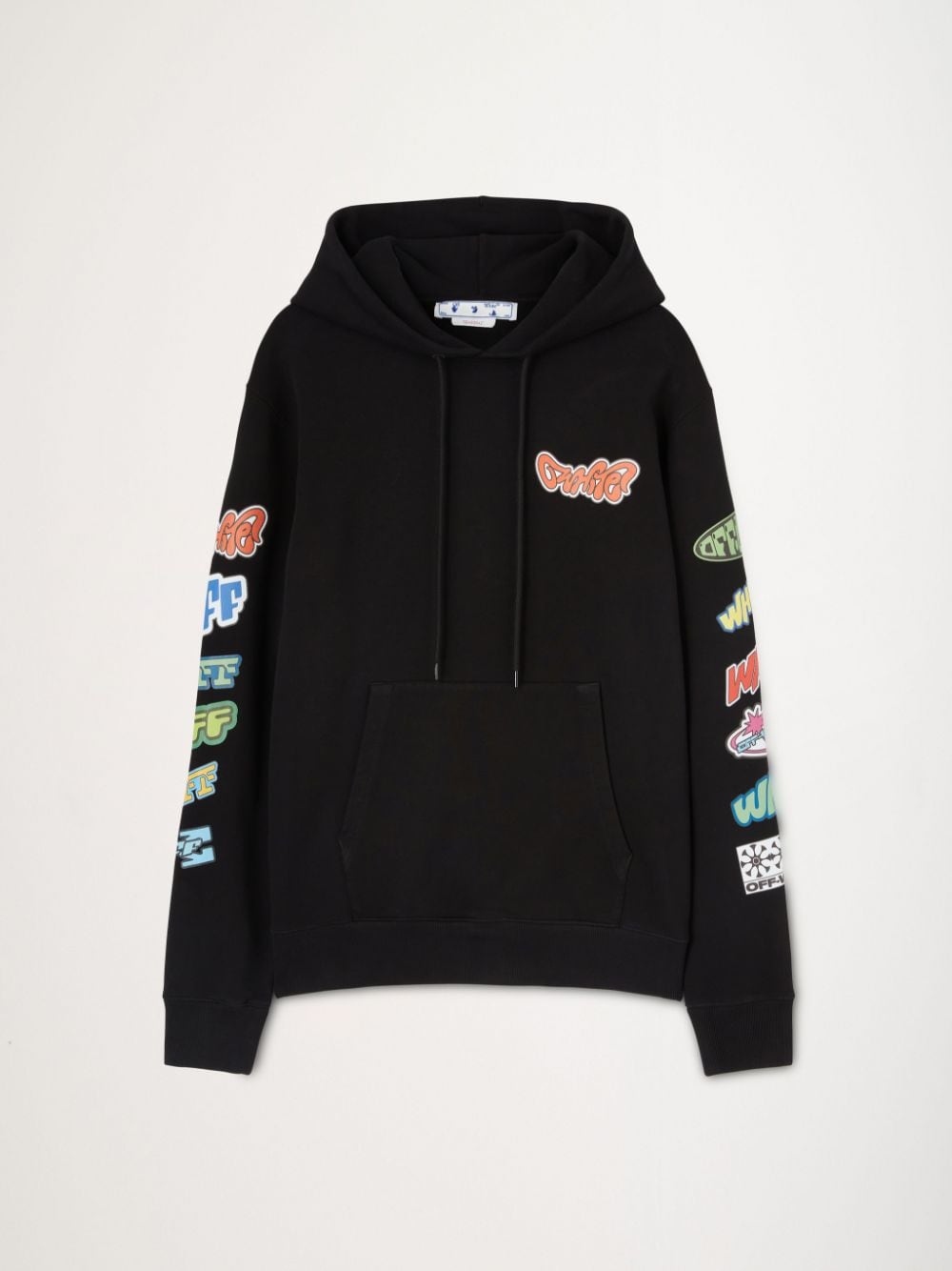øjenvipper input Colonial graphic-print cotton hoodie in black | Off-White™ Official US