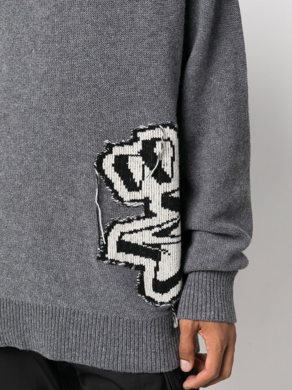 Off-White Graffiti chunky-knit jumper Men