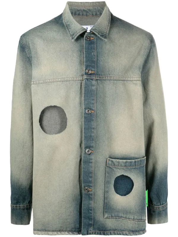 ABSTRACT PRINT DENIM SHIRT  Aquamarine  ZARA India