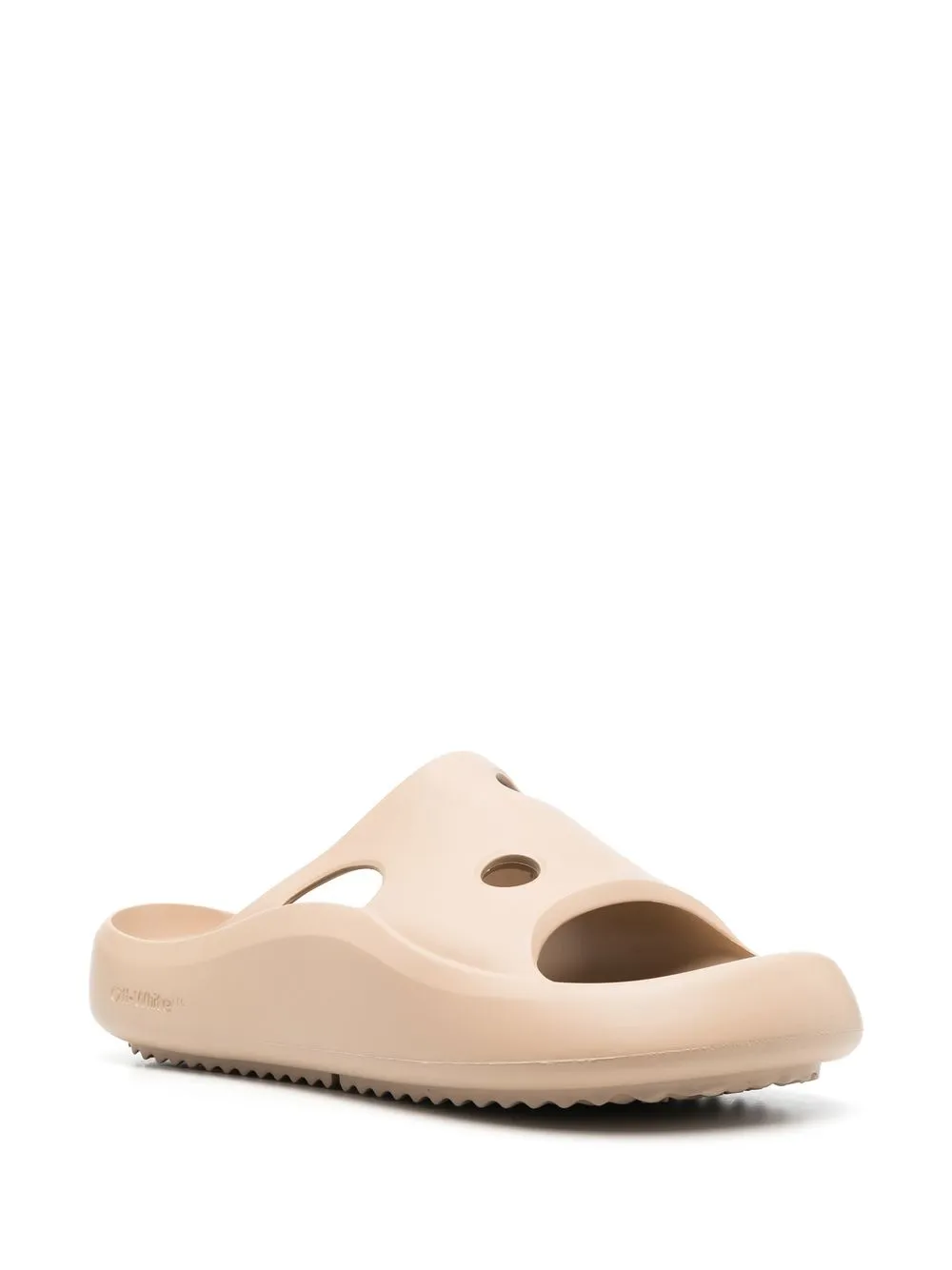 Shop Off-white Meteor Cut-out Slides In Camel Camel