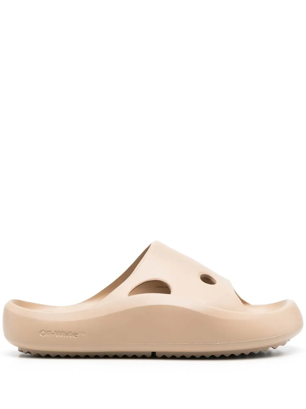 Shop Off-white Meteor Cut-out Slides In Camel Camel