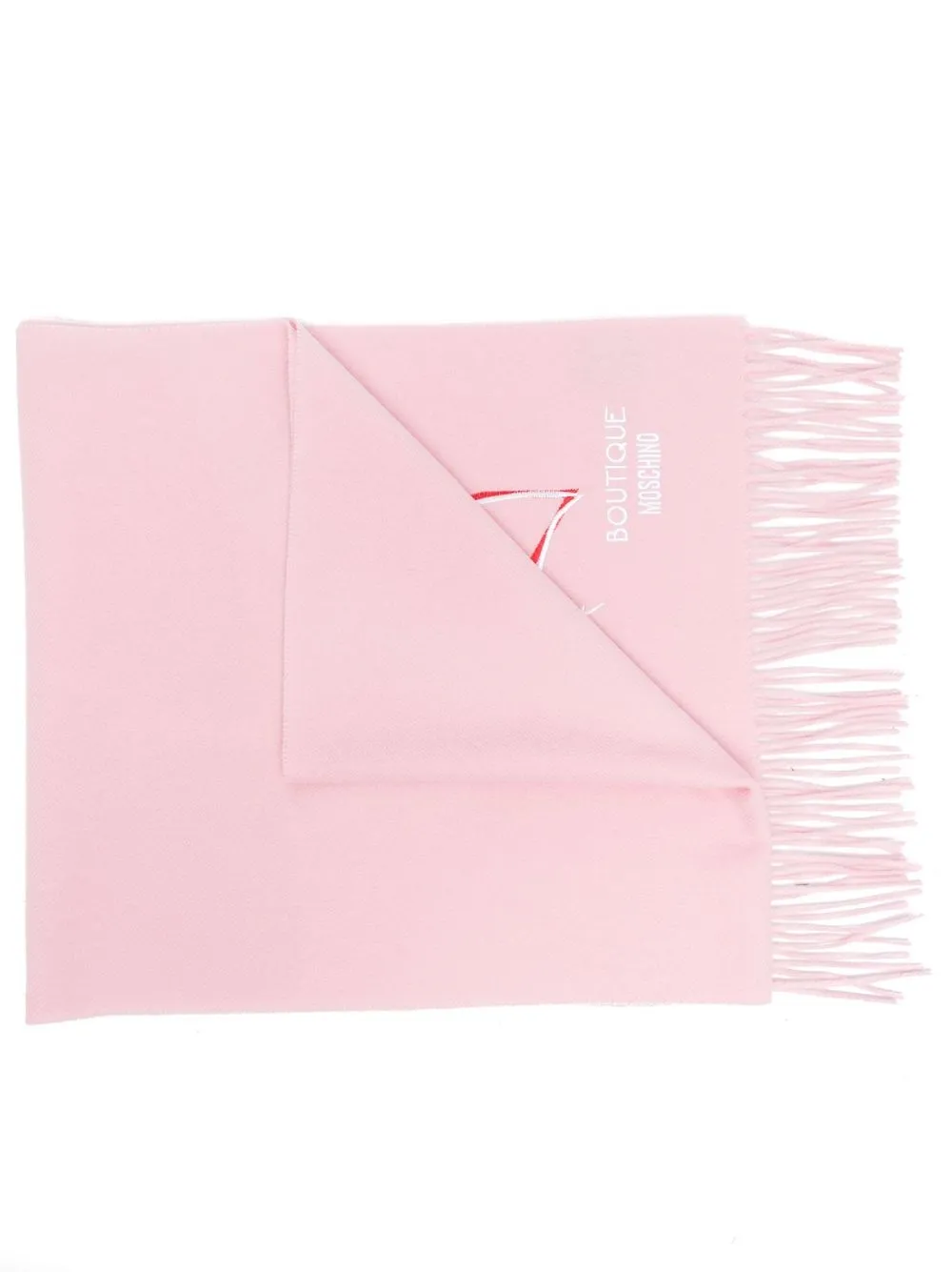 

Moschino mascada con corazones estampados - Rosado