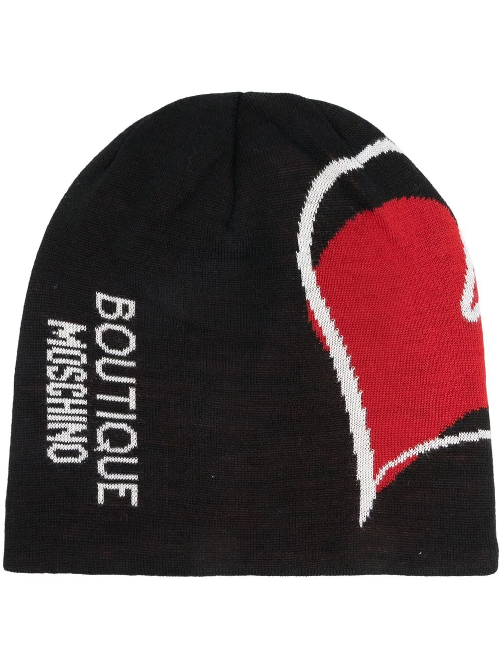 

Moschino gorro tejido con logo en intarsia - Negro