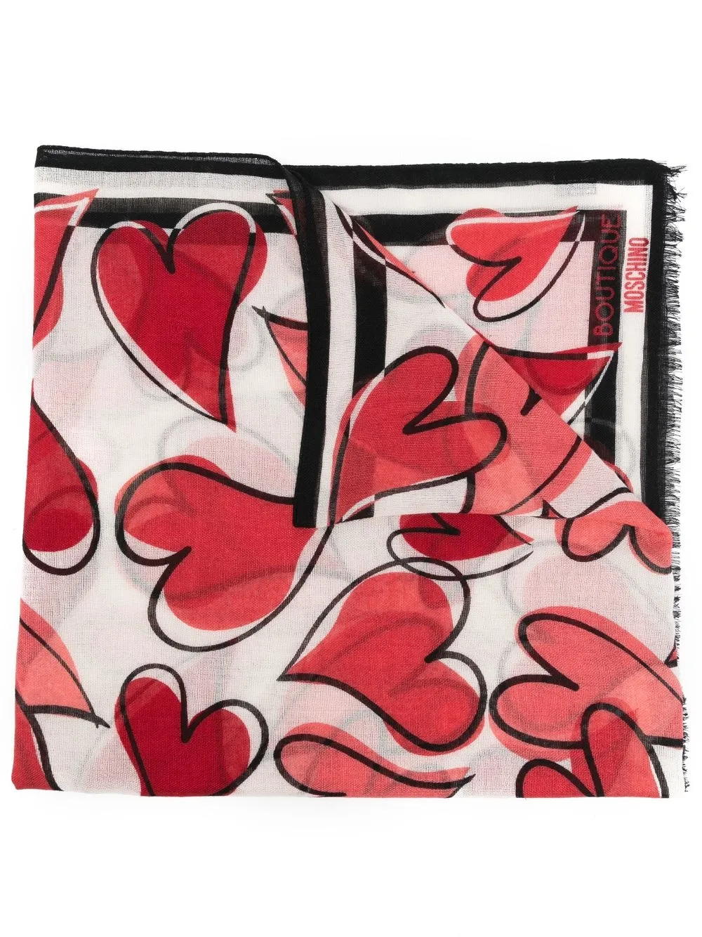 

Moschino bufanda con corazones estampados - Neutro