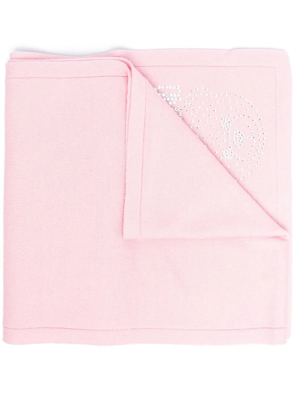 

Moschino embellished wool scarf - Pink