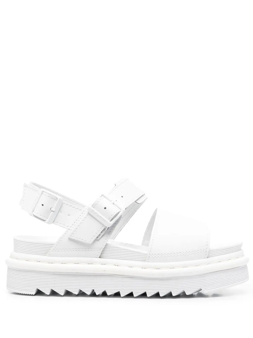 

Dr. Martens sandalias con cierre de hebilla - Blanco