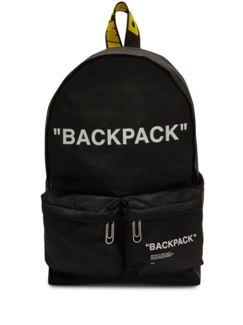 Off-White slogan-print zip-fastening backpack