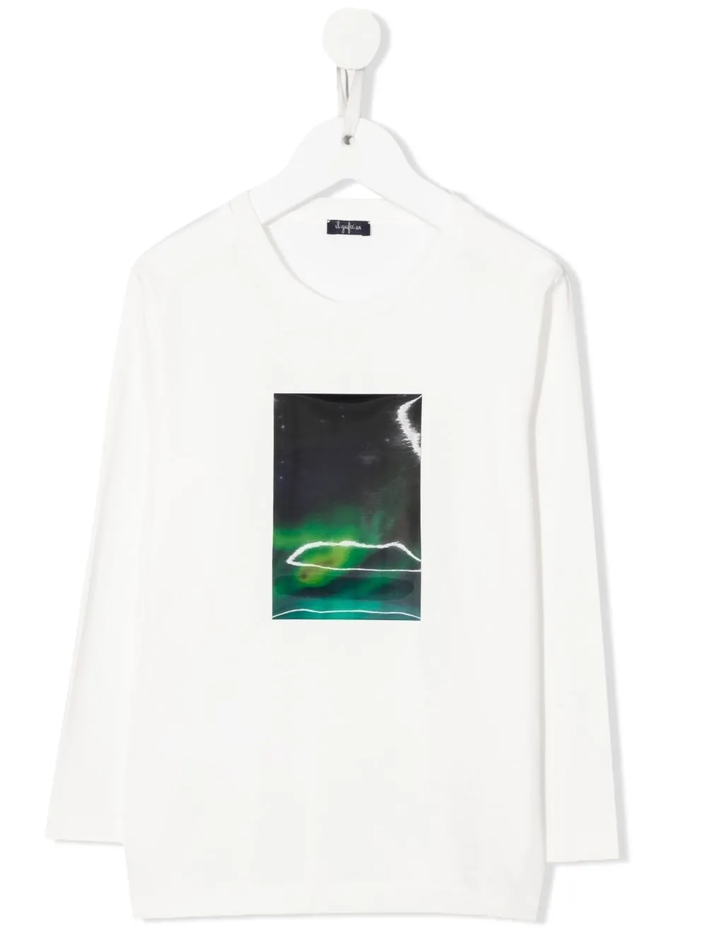 

Il Gufo graphic-print long-sleeve top - White