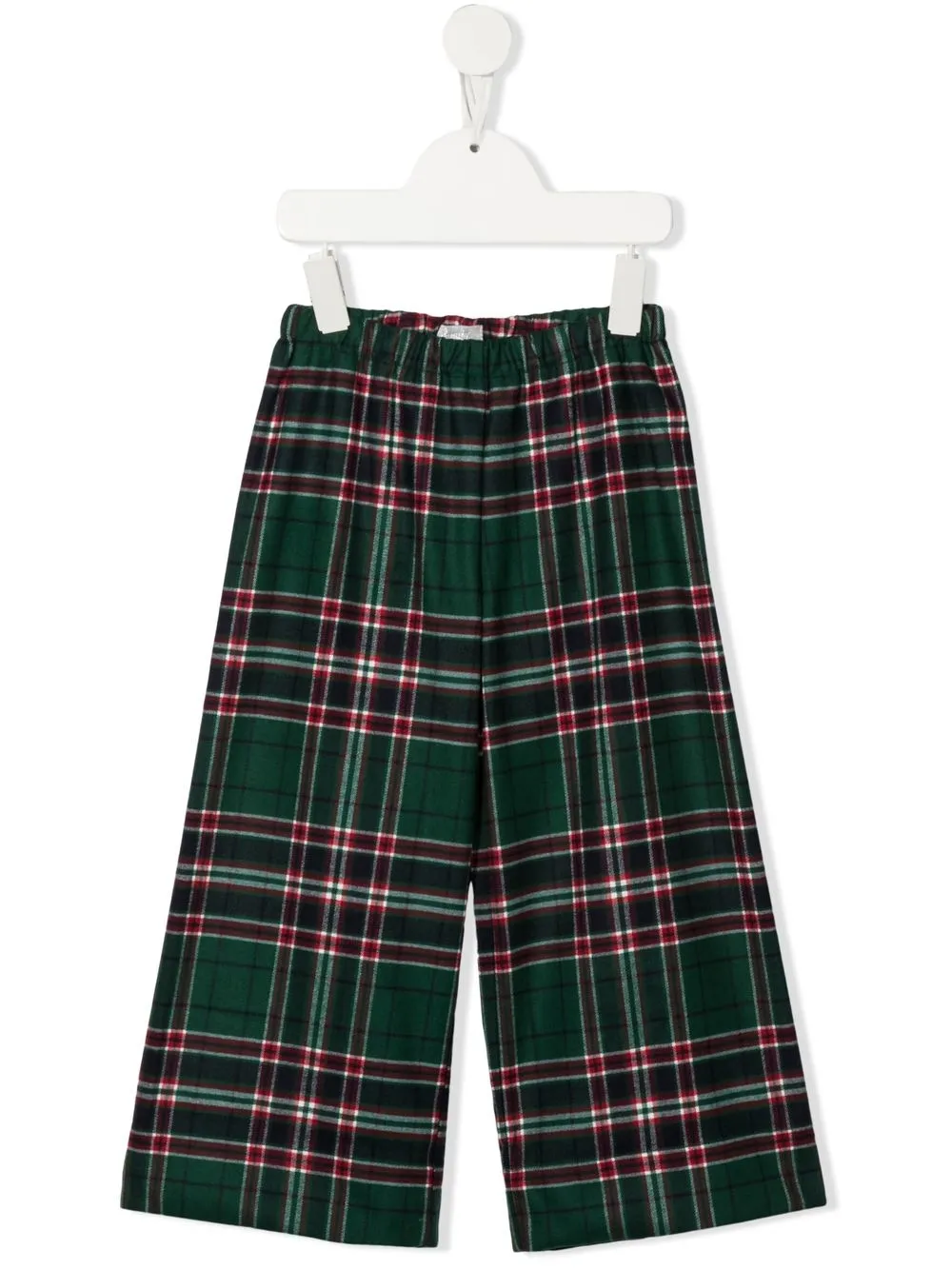 

Il Gufo pantalones anchos con motivo de cuadros tartán - Verde