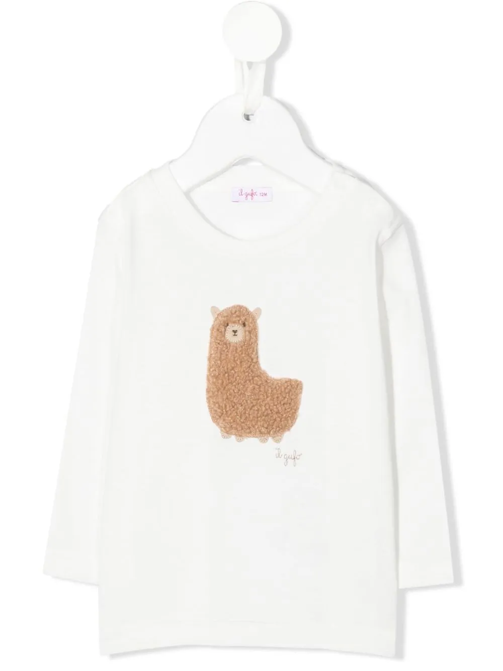 

Il Gufo llama-appliqué long-sleeve T-shirt - White