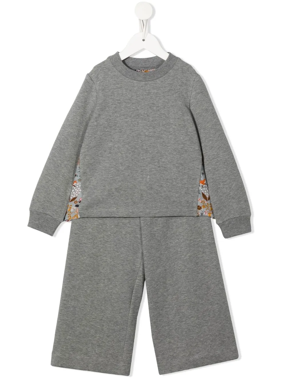 

Il Gufo traje deportivo con bordado floral - Gris