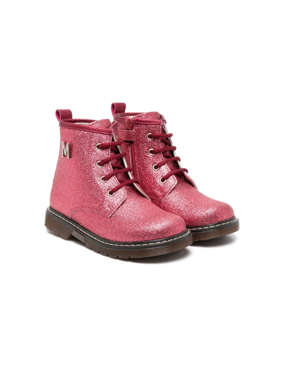 

Monnalisa lace-up ankle boots - Pink