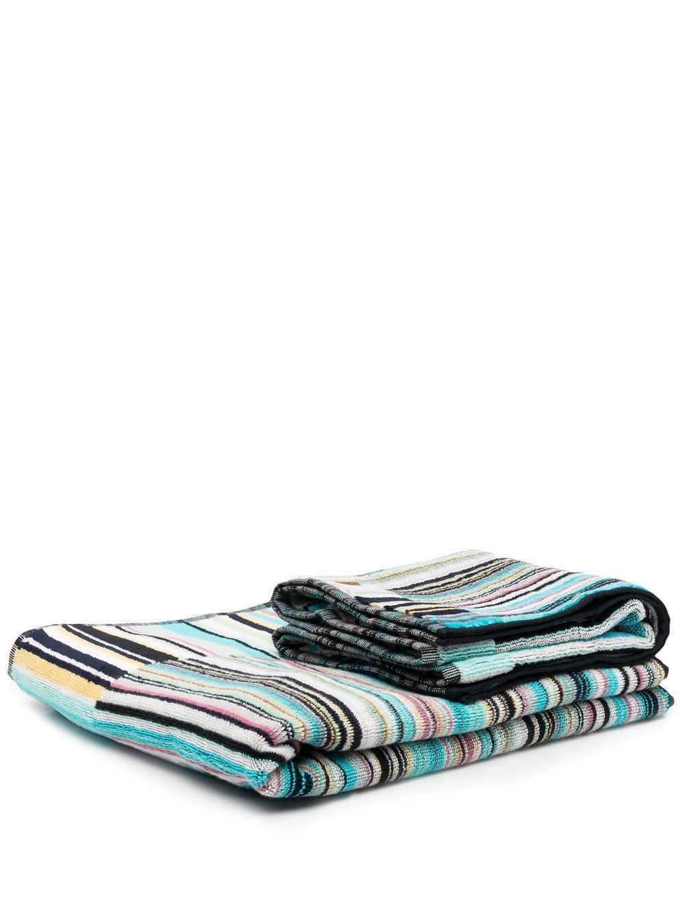 

Missoni Home juego de toallas a rayas - Azul