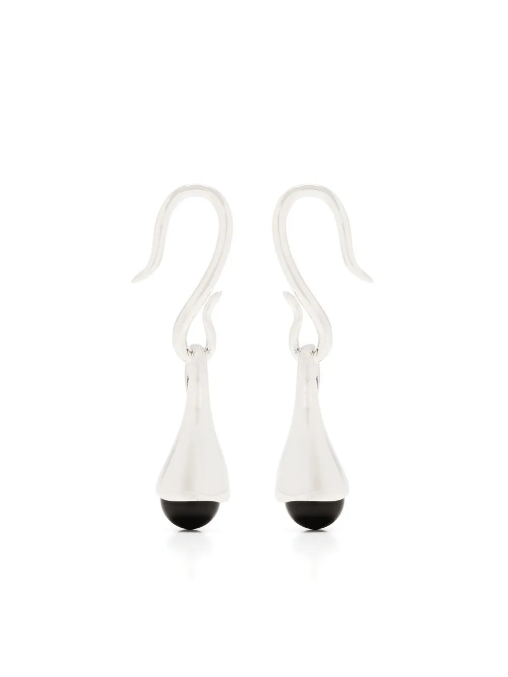 

NATHALIE SCHRECKENBERG Gota onyx earrings - Silver