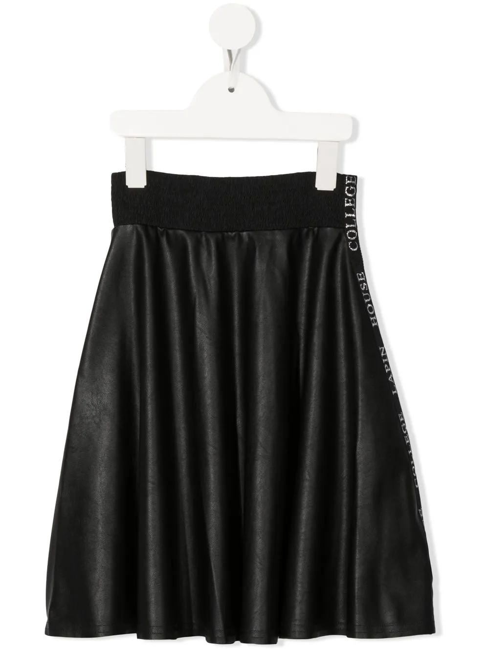 

Lapin House flared logo-tape skirt - Black