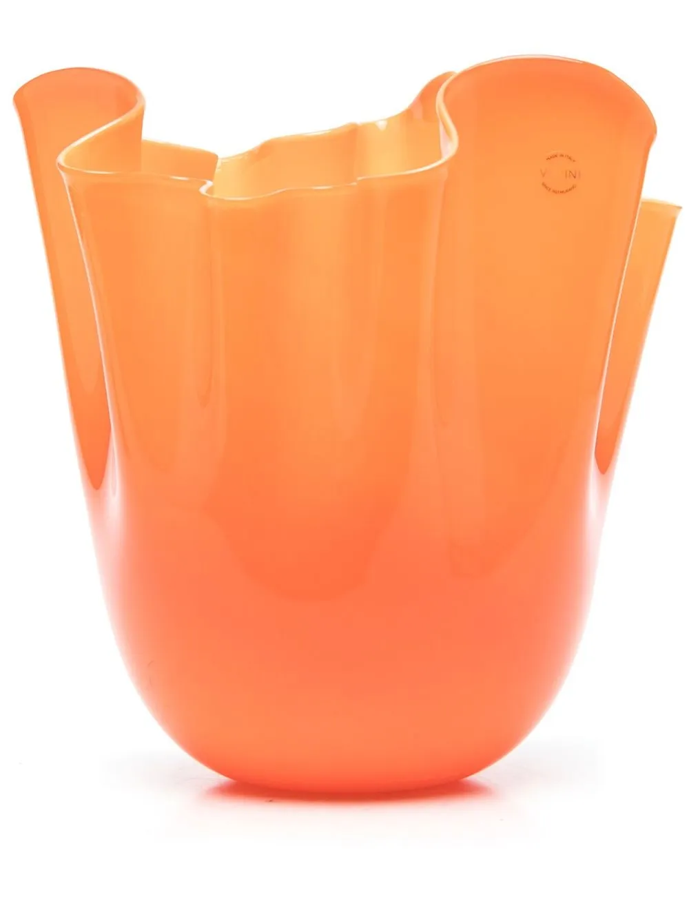 Venini jarrón Fazzoletto - Naranja