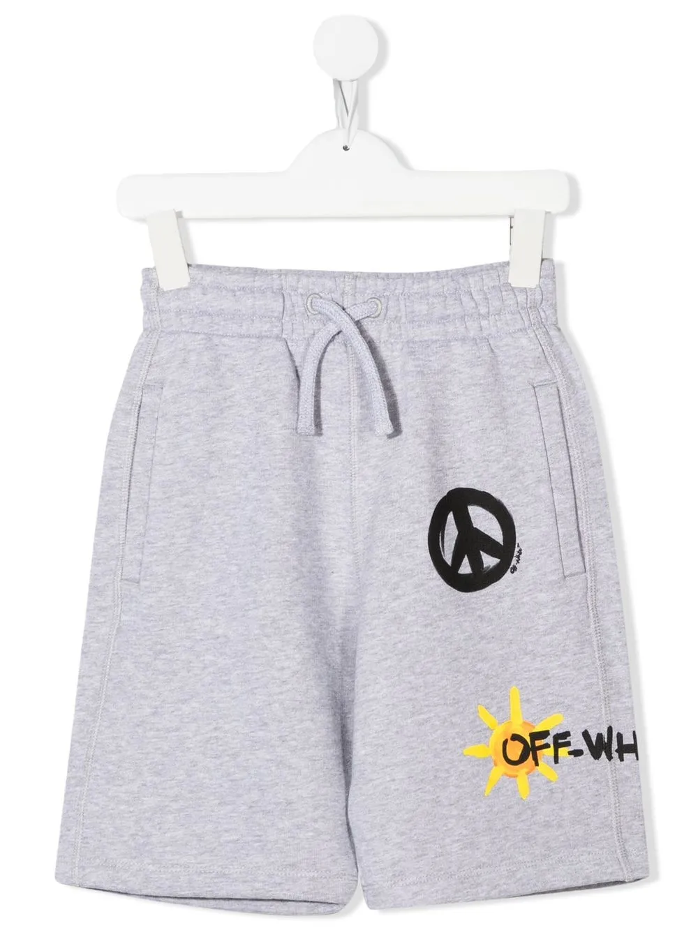 

Off-White Kids logo-print track shorts - Grey