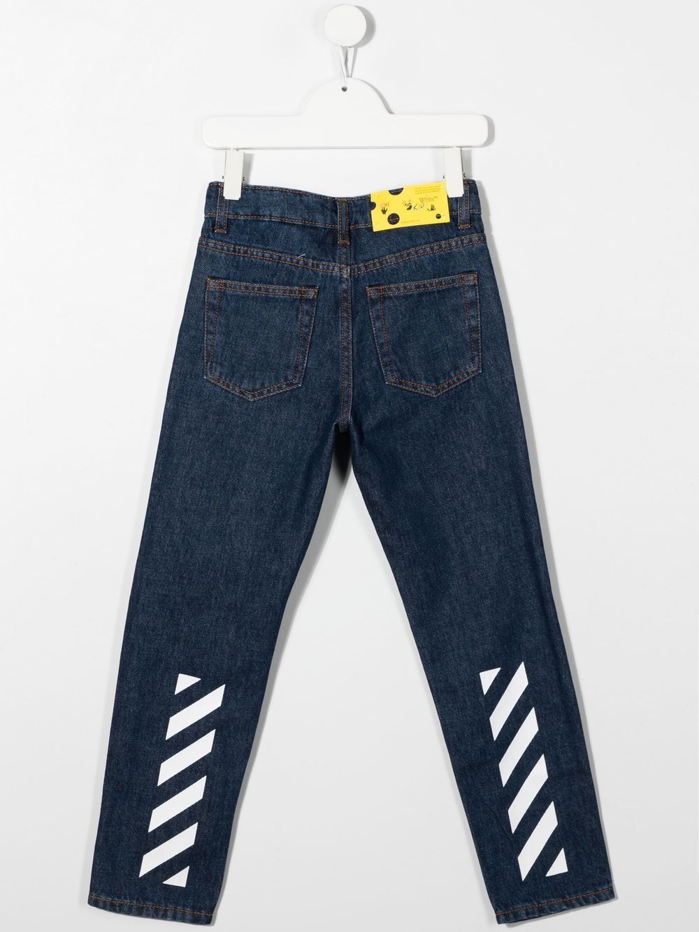 Off-White Kids Jeans met streepdetail - Blauw