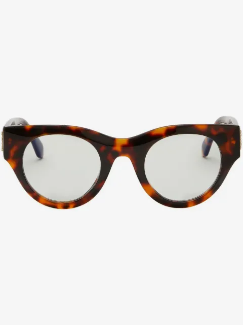 Off-White Eyewear lentes con armazón redonda estilo carey