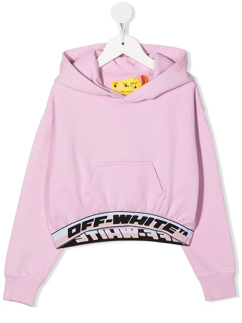 Off-White Kids Hoodie mit Logo-Bund