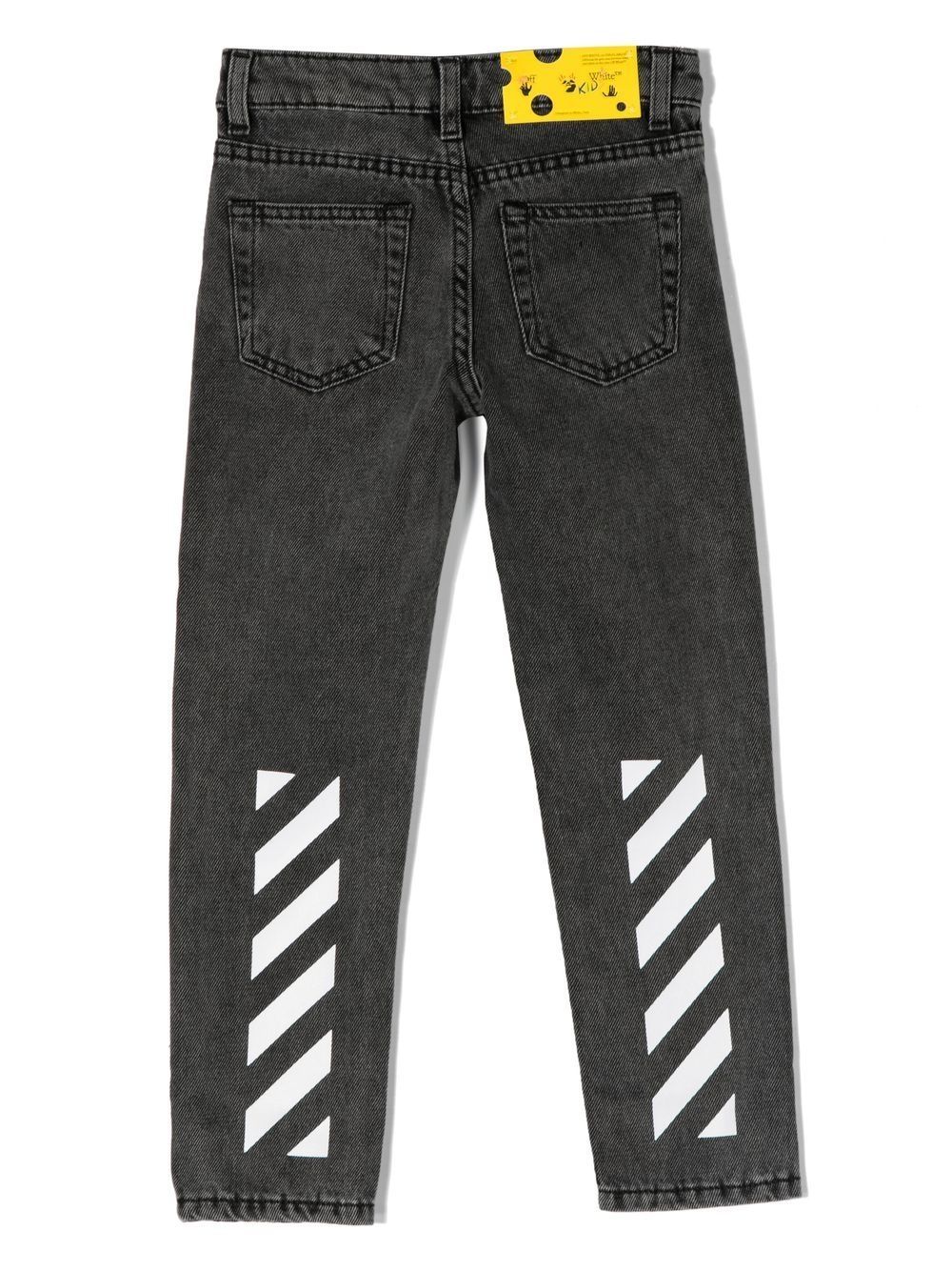 Off-White Kids Jeans met streep - Grijs