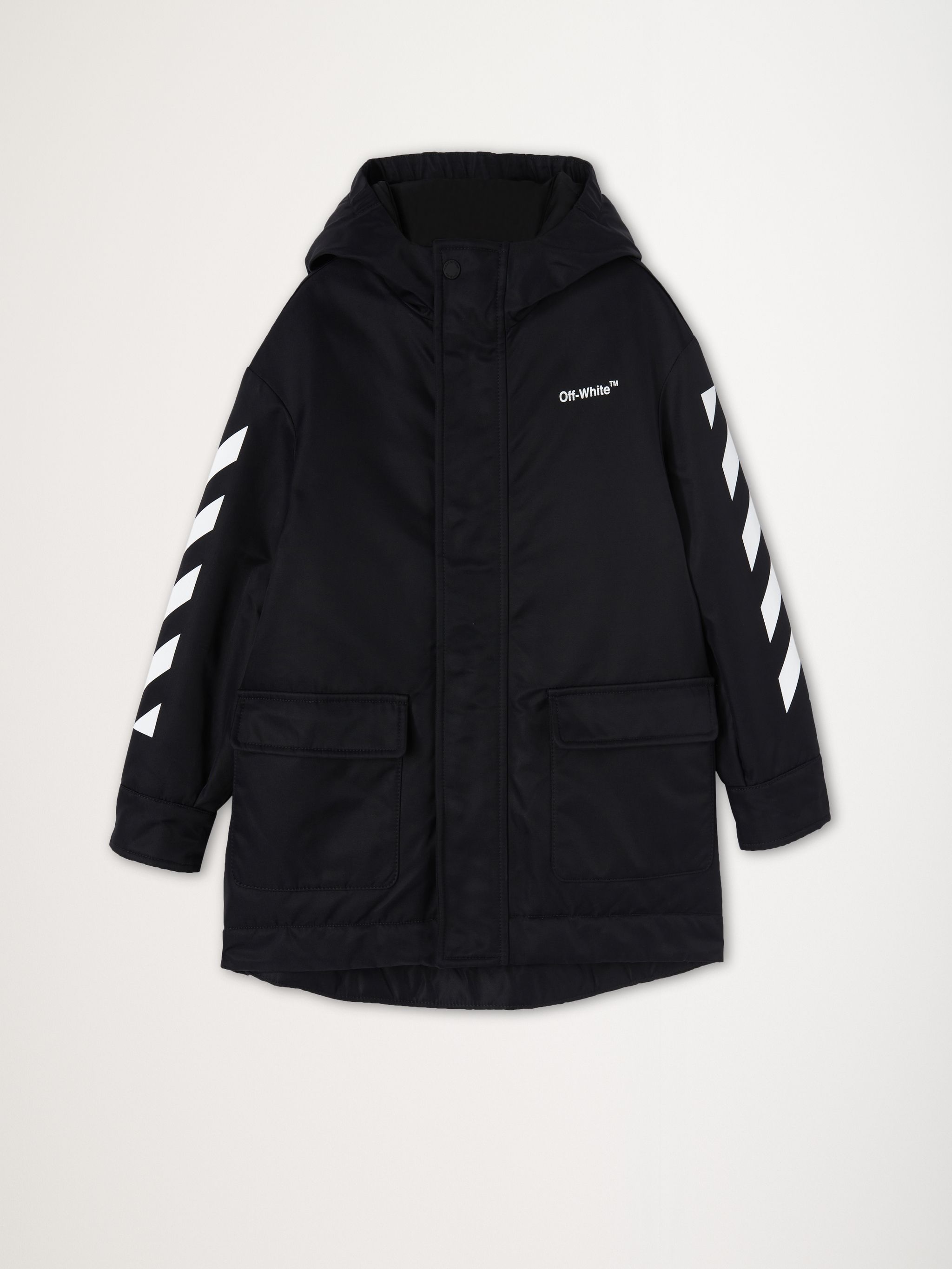 Hooded zip-fastening jacket Farfetch Jungen Kleidung Jacken & Mäntel Jacken Regenjacken 