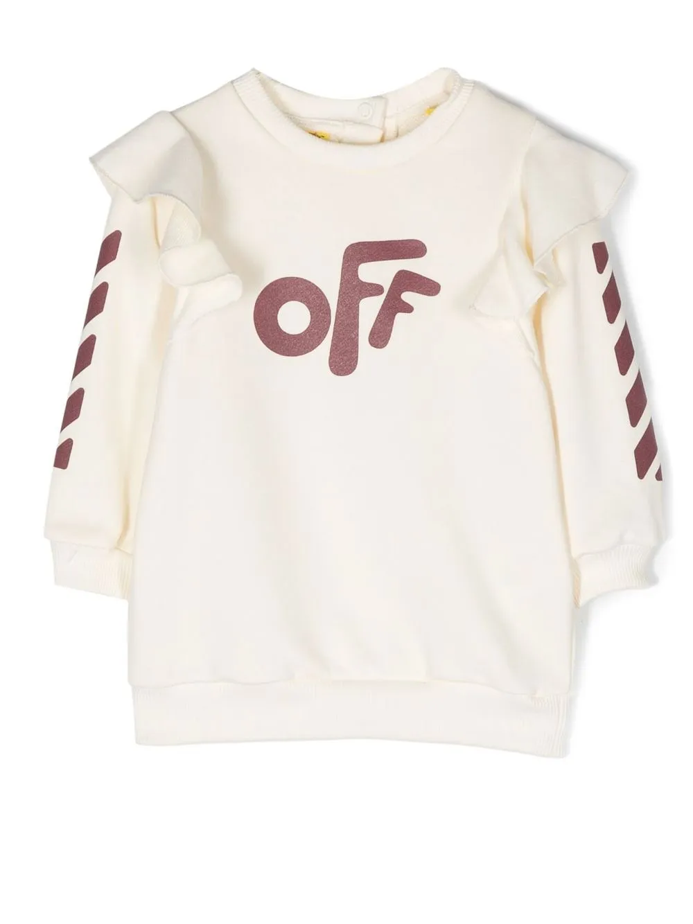 

Off-White Kids vestido estilo suéter con logo estampado - Blanco