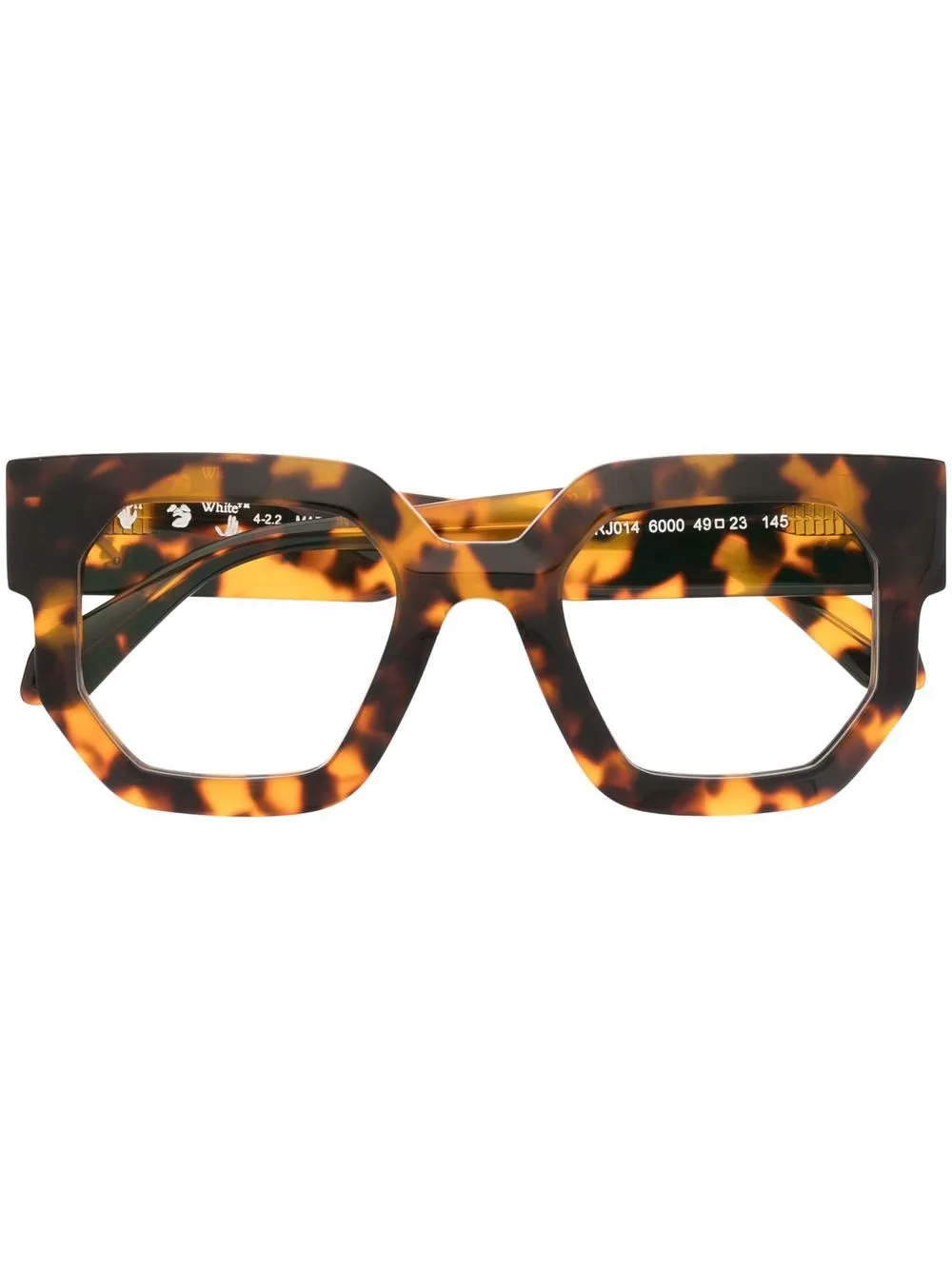 

Off-White geometric-frame glasses - Brown