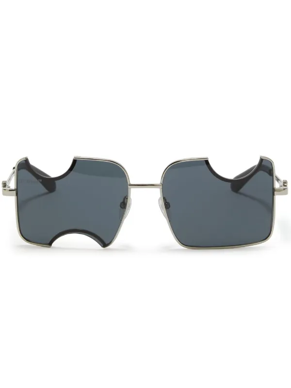 Off-White logo-plaque square-frame Sunglasses - Farfetch