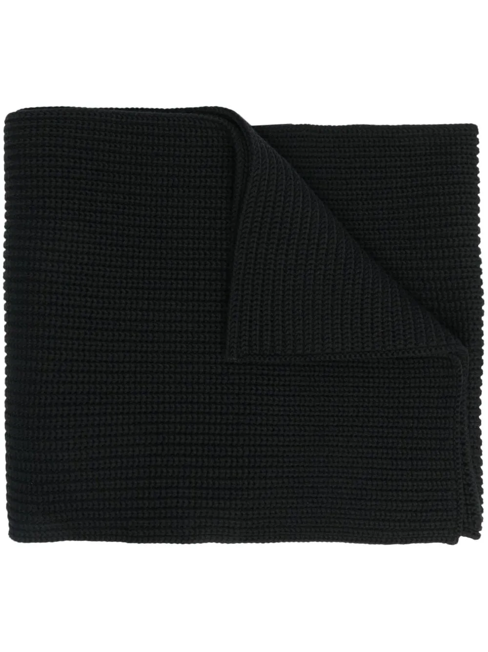 

Brioni ribbed knit scarf - Black