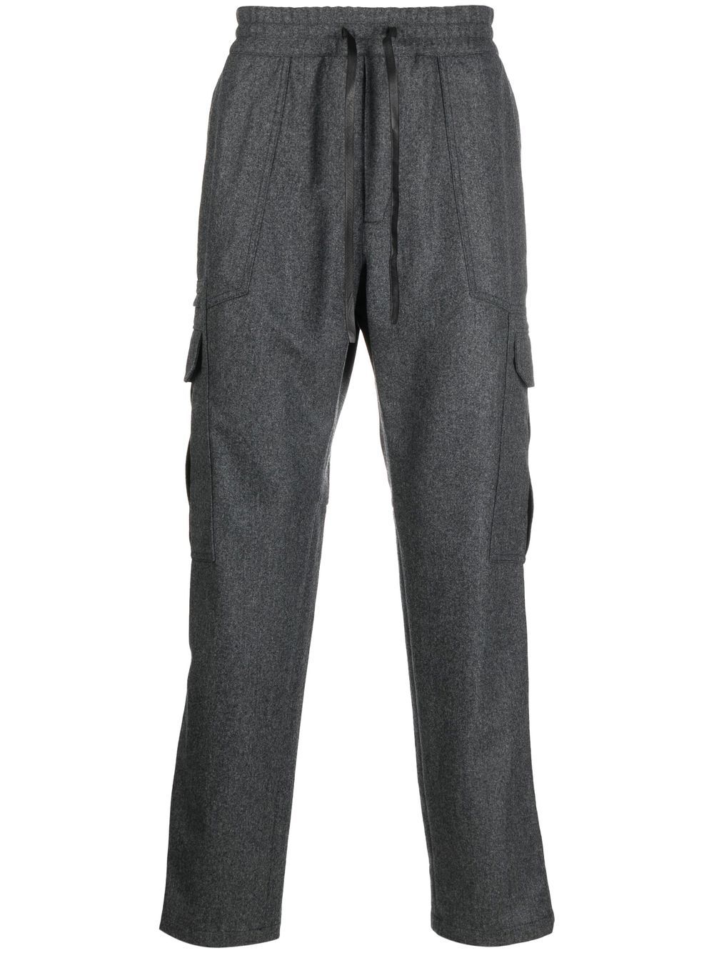 drawstring straight-leg trousers