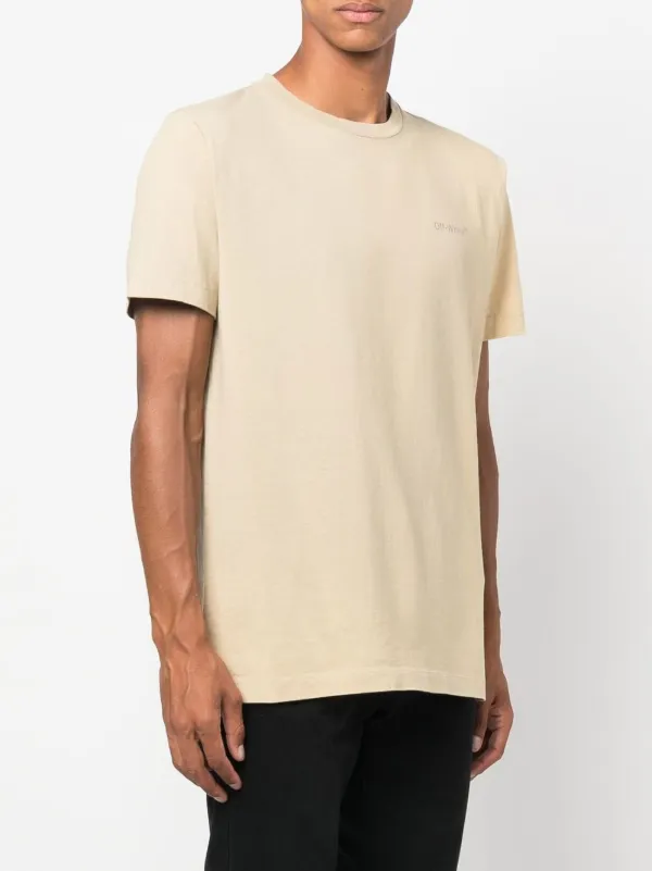 Off-White logo-print short-sleeve T-shirt | Neutrals | FARFETCH