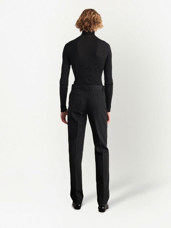 Off-White Belted Sortino Pants in Pure Cotton