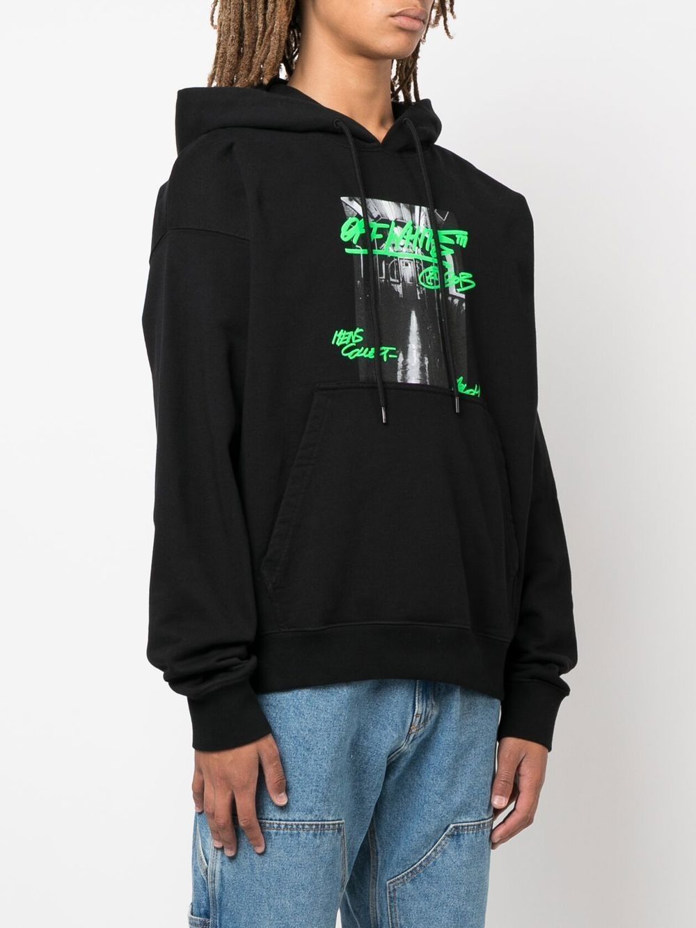 Off-White Metro Type Skate cotton hoodie Men