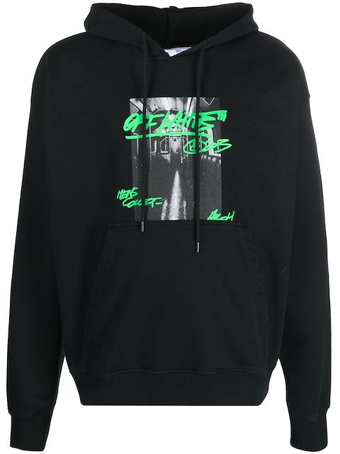 Off-White Metro Type Skate cotton hoodie