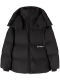 Off-White logo-print padded jacket - Black