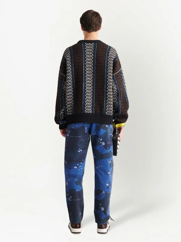 Off-White オフホワイト ロゴトリム プルオーバー | ブルー | FARFETCH JP