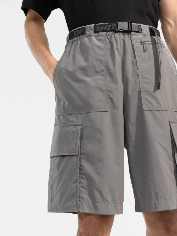 off white cargo shorts