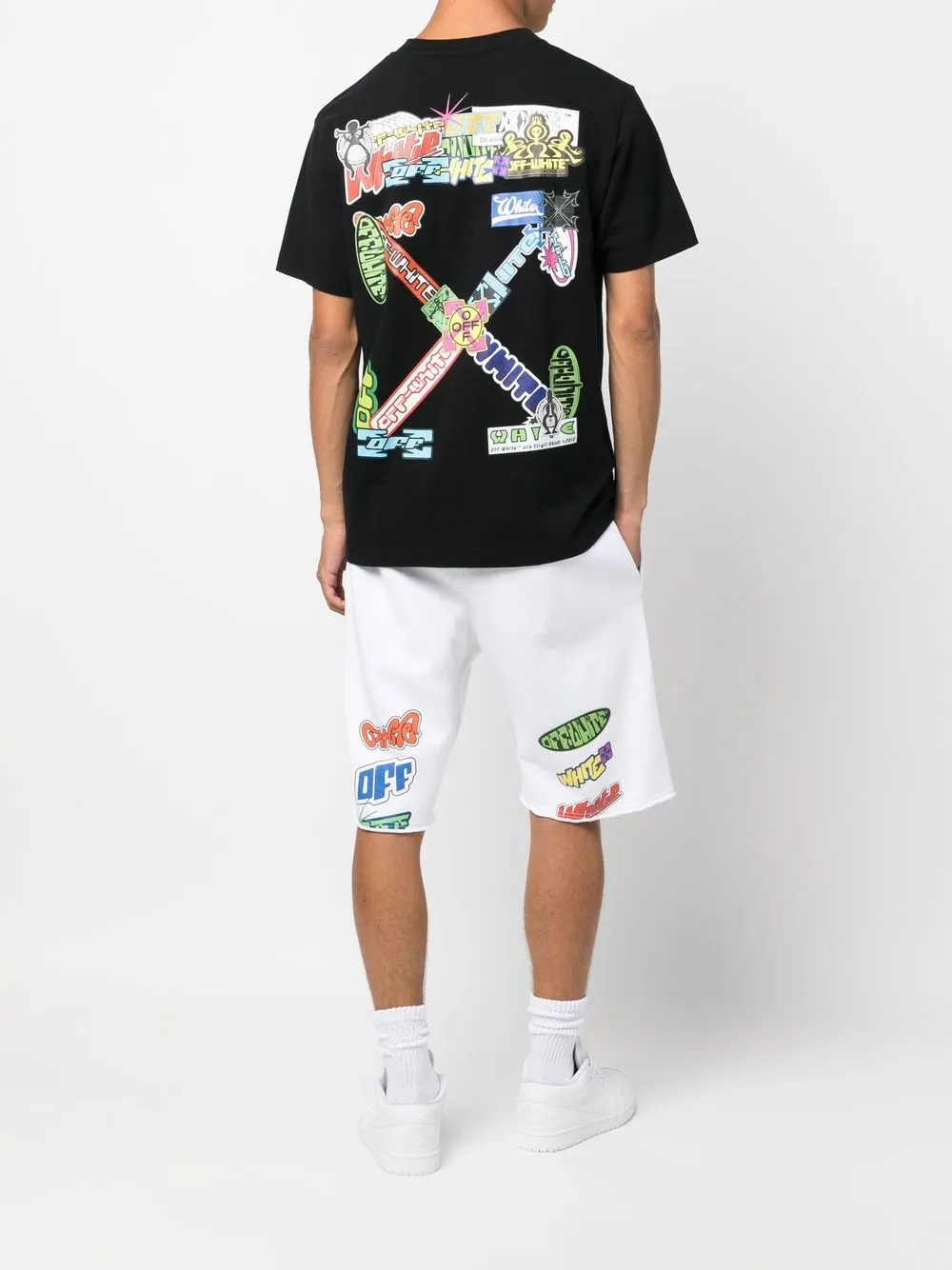 Off-White Shorts met logoprint - Wit