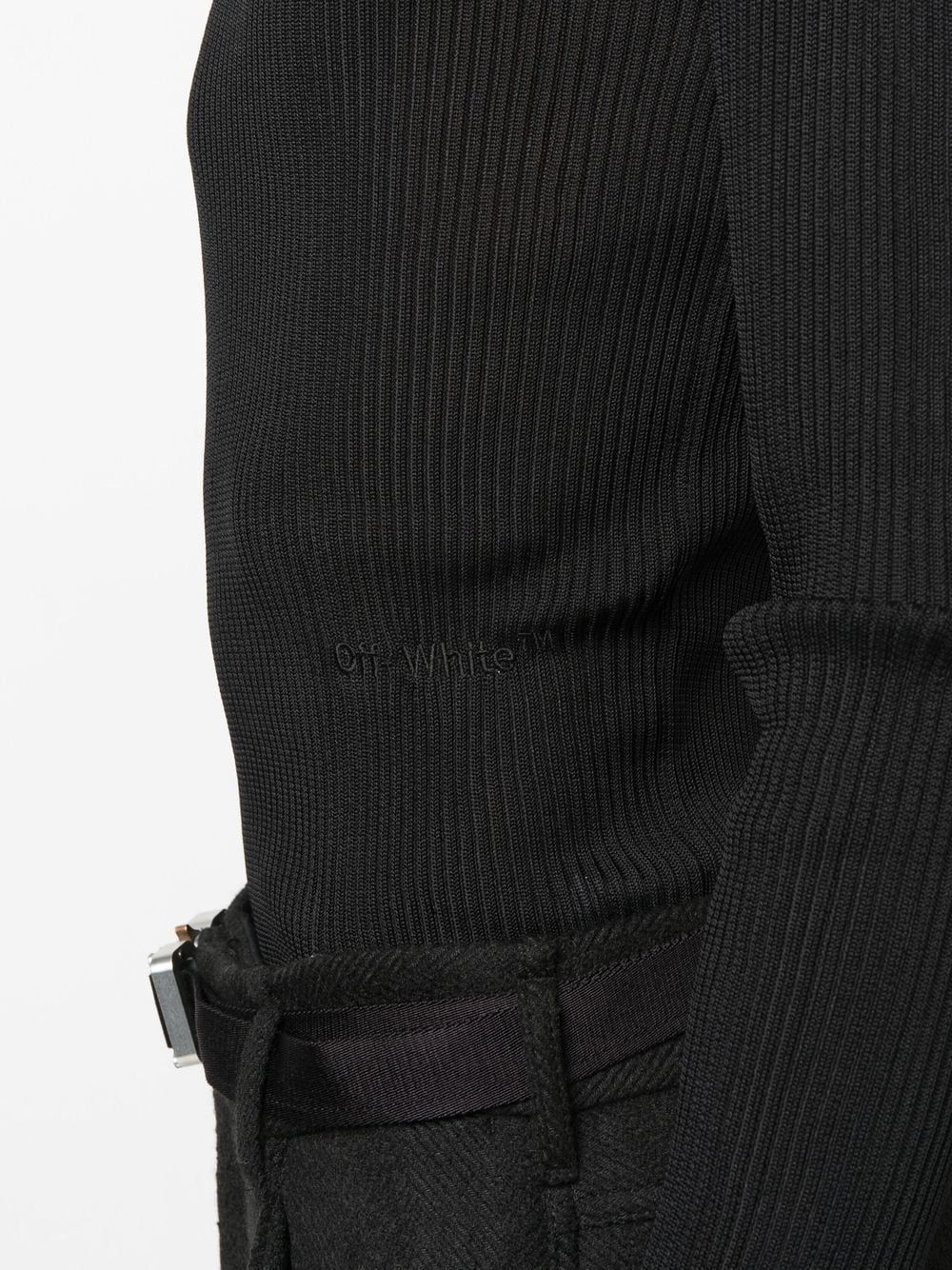 Affordable Off-White Helvet fine-knit ribbed jumper Men