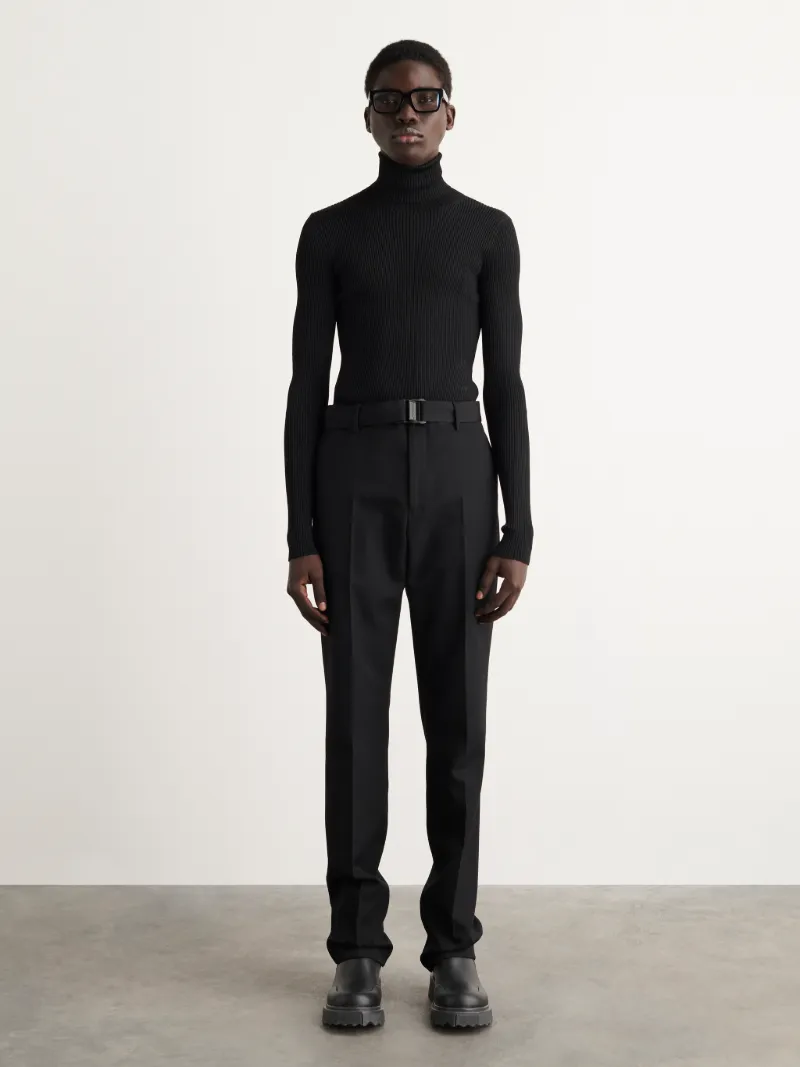 HELVET FINE KNIT RIB TURTLNECK