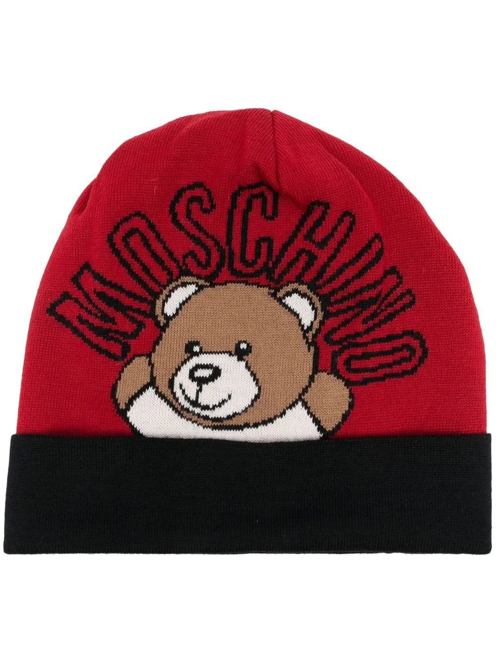 

Moschino gorro con logo teddy bear - Rojo